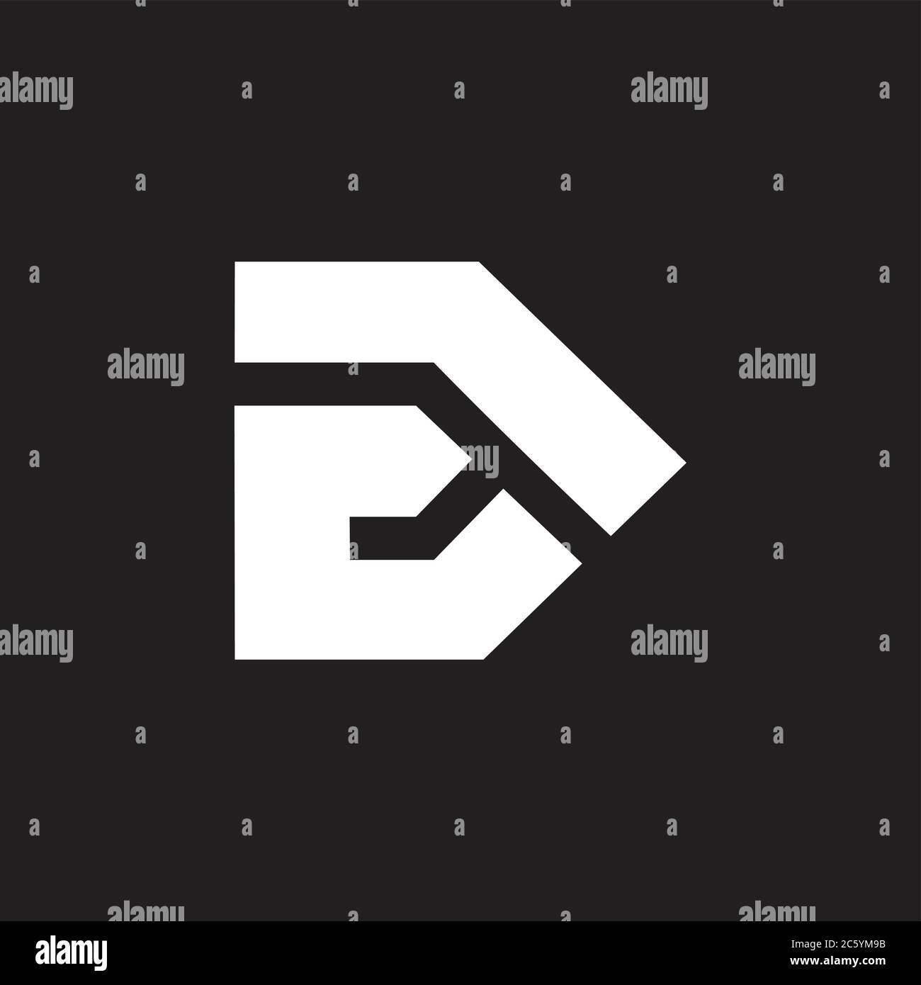 abstract letter e simple geometric logo vector Stock Vector Image & Art ...