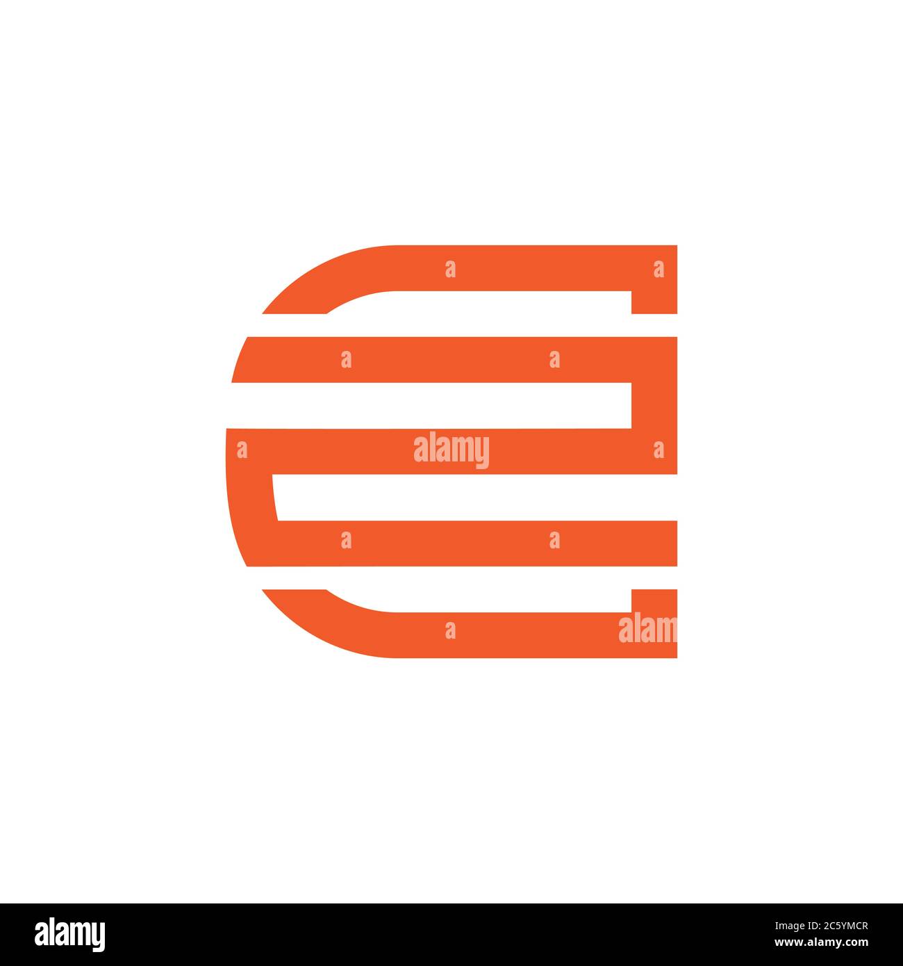 letter 2c simple geometric line logo vector Stock Vector Image & Art ...