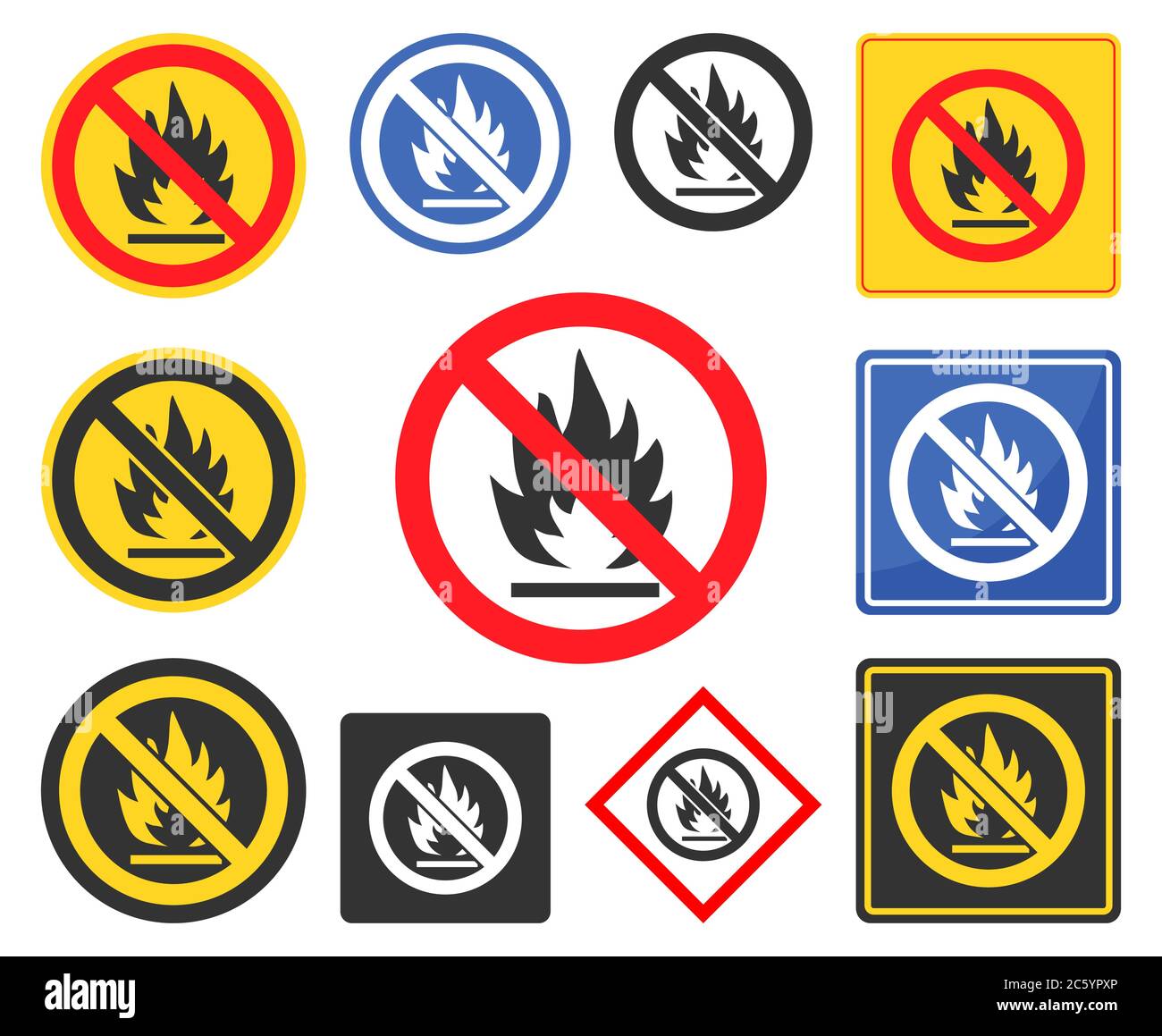 No Fire Vector Sign icon. No flame sign icon symbol. Vector ...