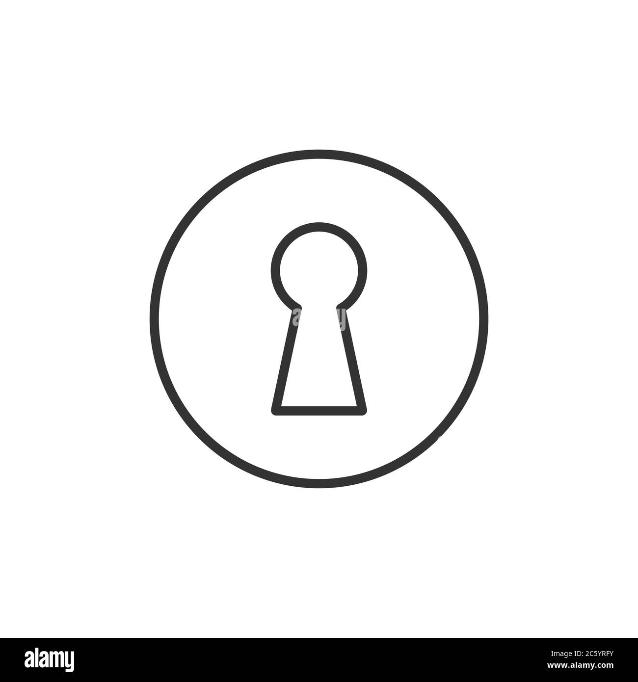 Keyhole icon shape. Safety lock logo symbol sign. Vector illustration image. Isolated on white background. Stock Vector