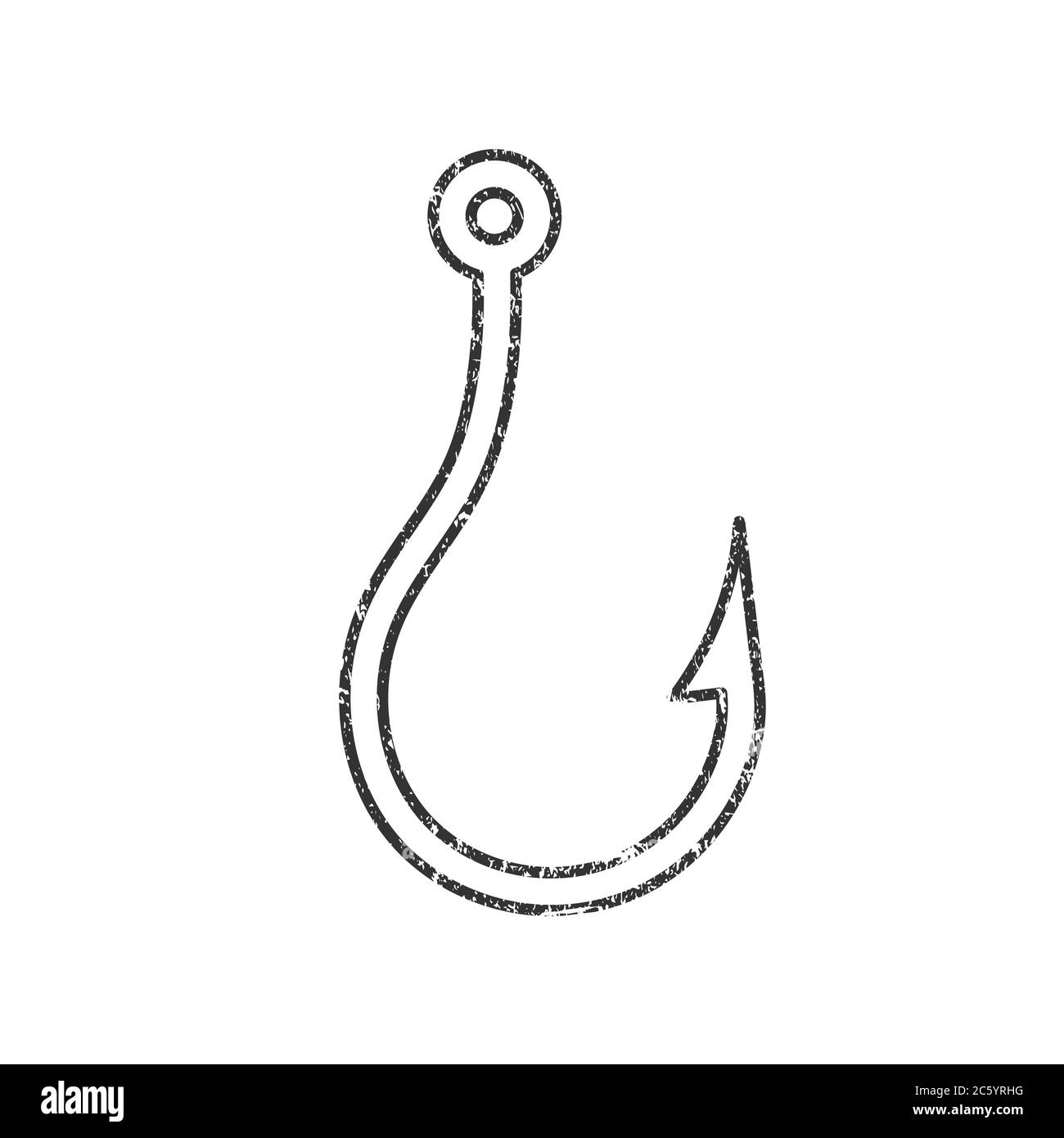 Fishing hook icon shape silhouette. Fishhook logo symbol sign. Vector  illustration image. Isolated on white background Stock Vector Image & Art -  Alamy