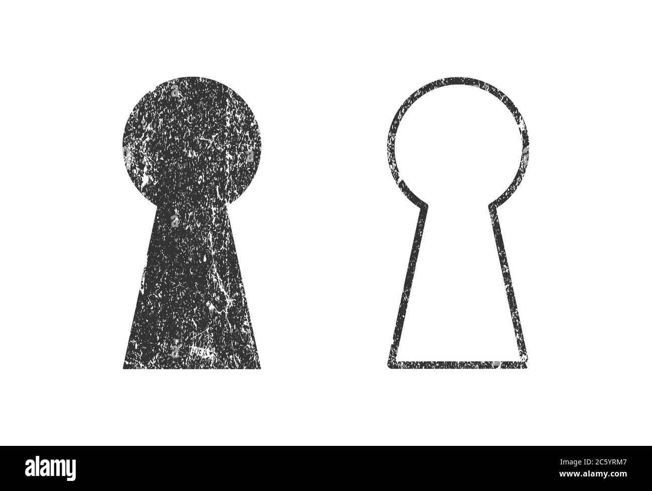 Keyhole icon shape. Safety lock logo symbol sign. Vector illustration image. Isolated on white background. Stock Vector