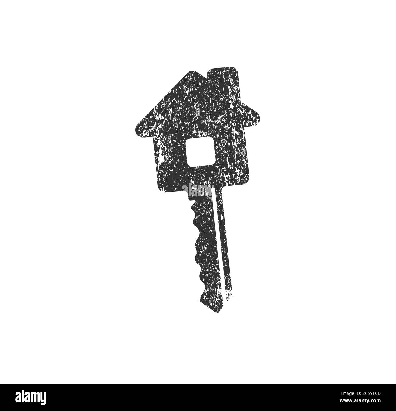 Black flat style Key icon shape silhouette. Safe access protection logo