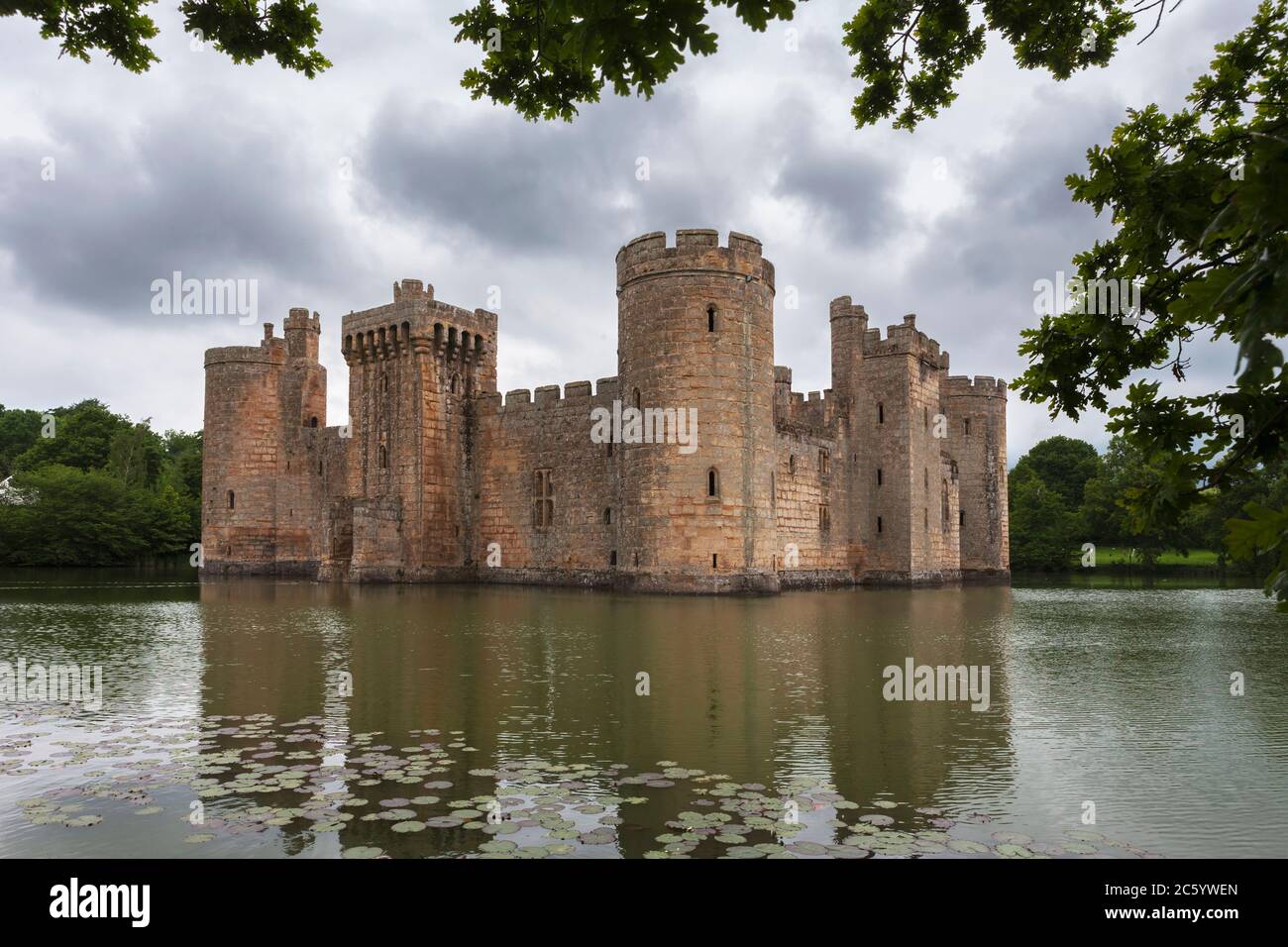 Bodiam Castle East Sussex England Uk Romantic 14th Century Moated Castle Ruins Stock Photo Alamy