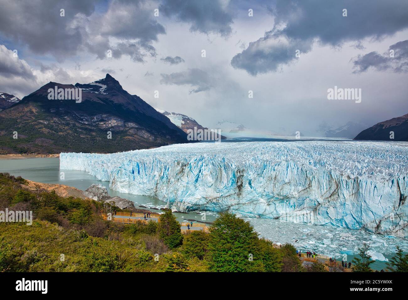 Perito Moreno glacier. Los Glaciares National Park. Argentino Lake. Near El Calafate. Santa Cruz province. Patagonia. Argentina. Stock Photo