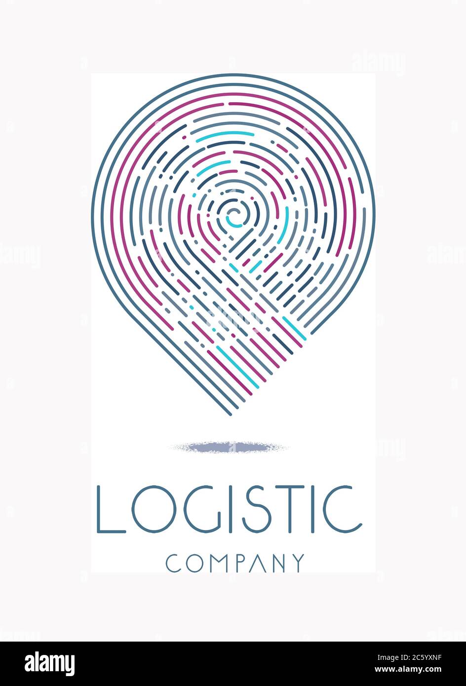 Vector illustration for logistic company on a white background. Stock Photo