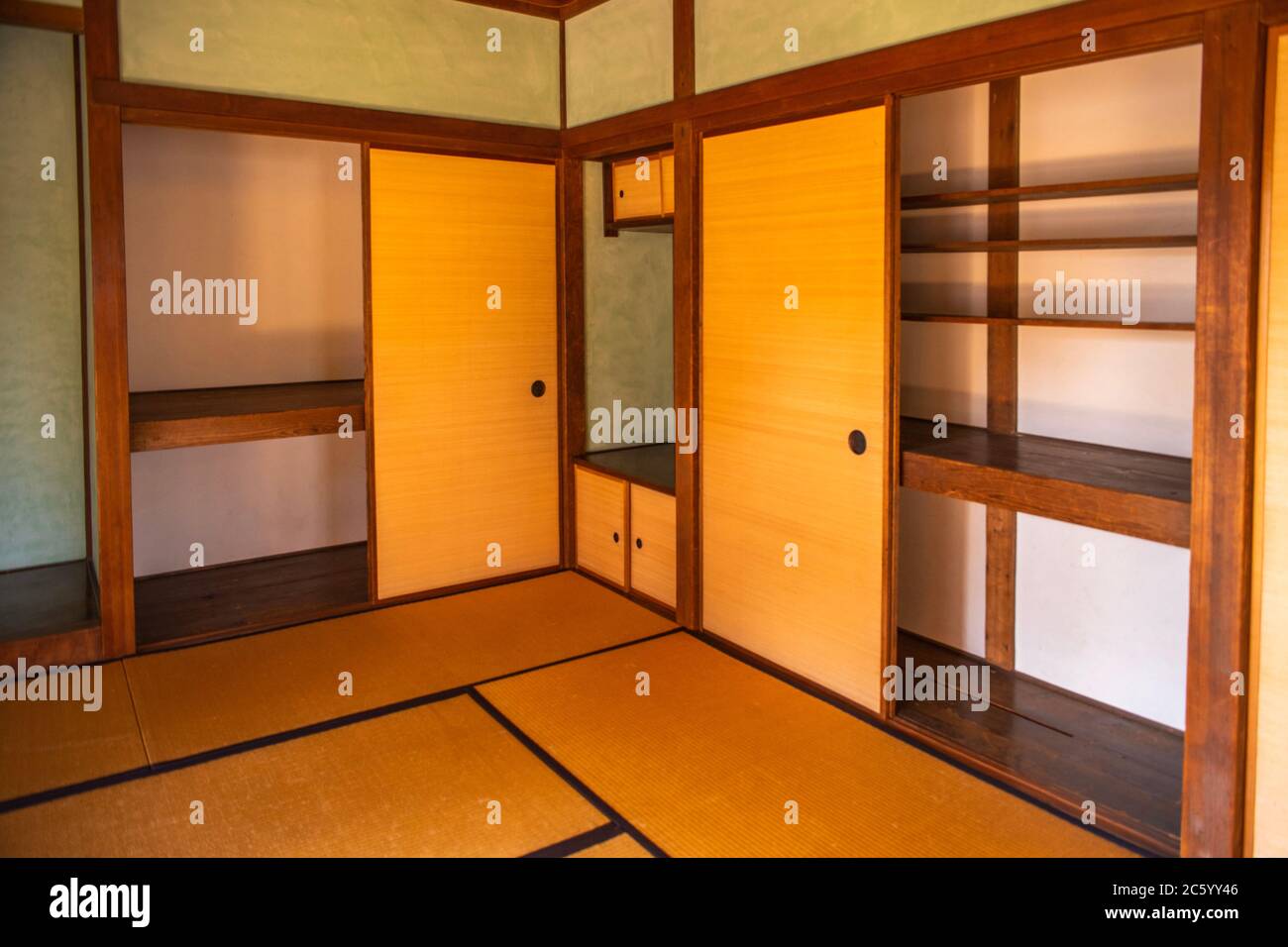 Inside the Japanese Traditional Houses in the Palace of the Edo Tokyo Museum Stock Photo