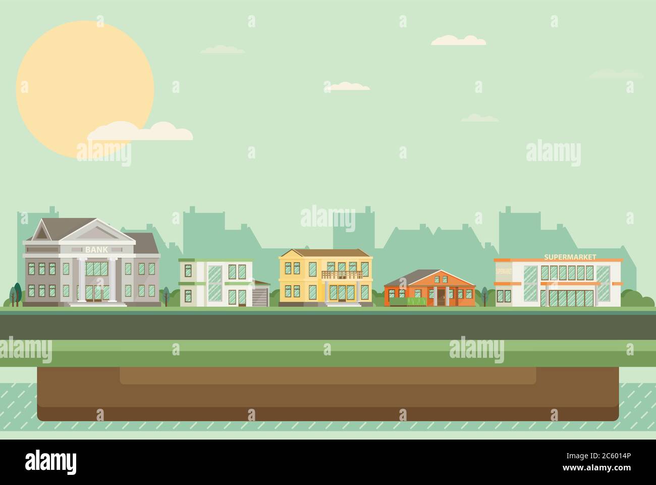 Flat vector buildings Stock Vector Image & Art - Alamy