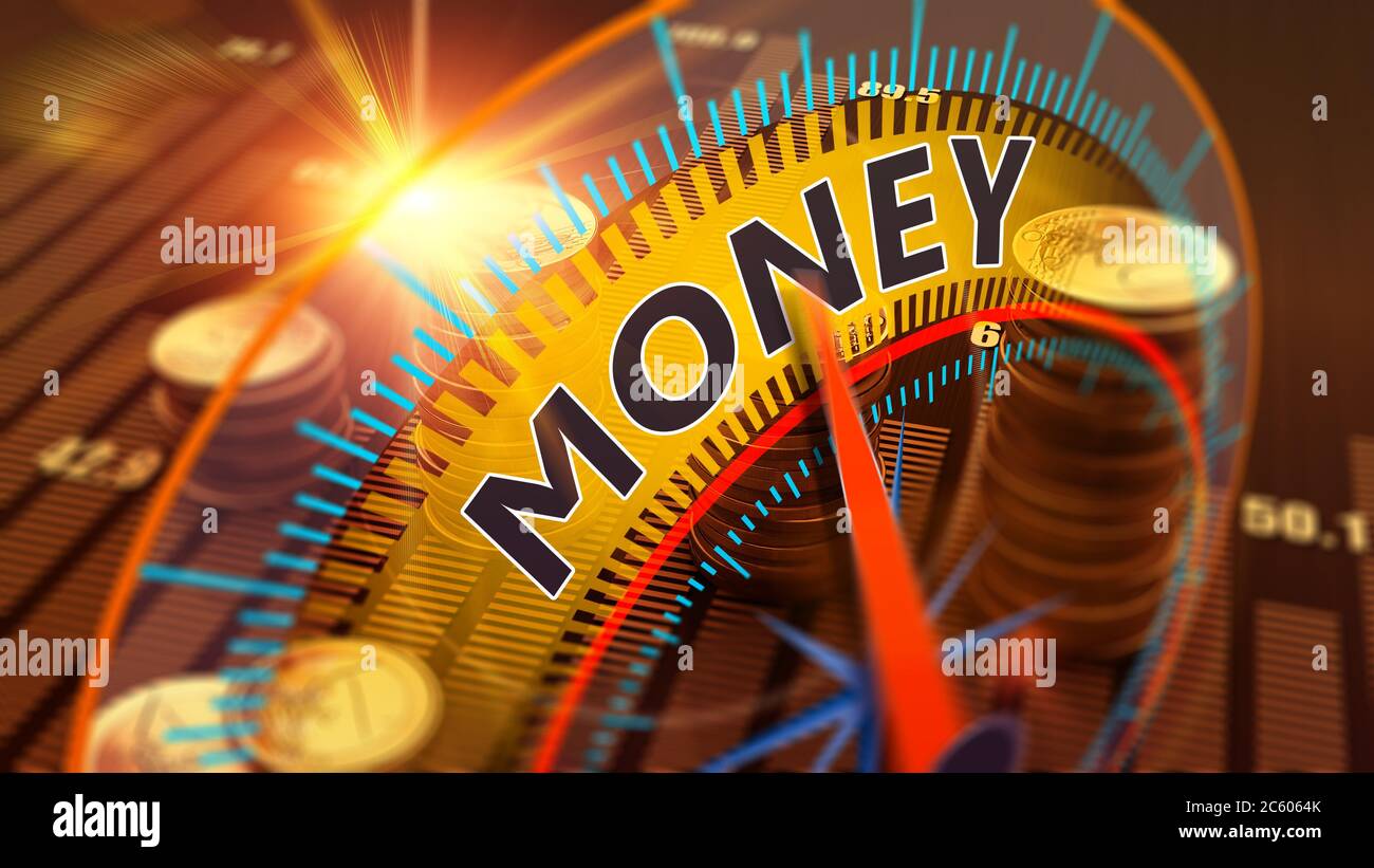 Money, capital and finance as a business concept background. Economic prosperity and investment. Stock Photo