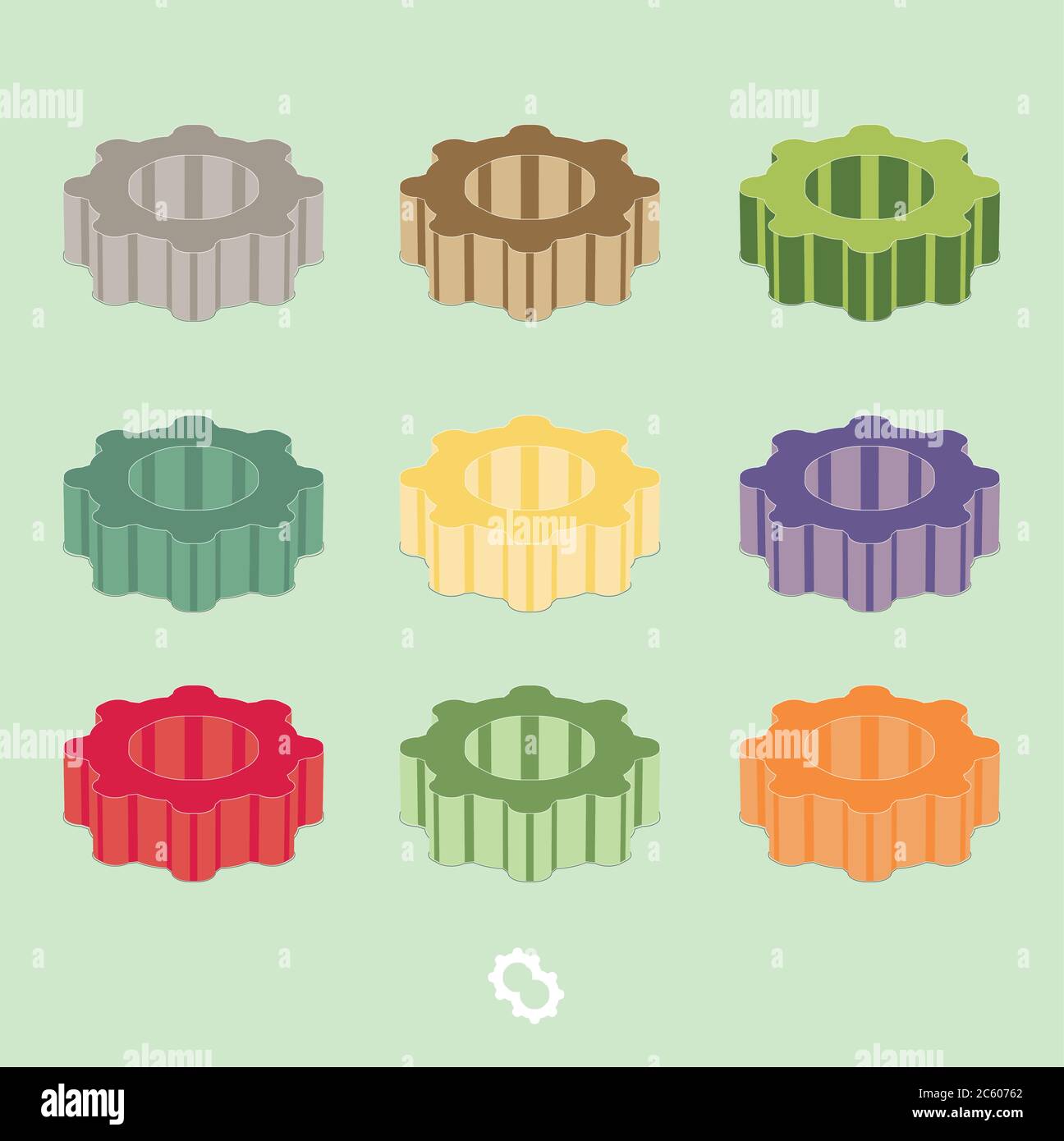 Gear in flat style vector Stock Vector Image & Art - Alamy