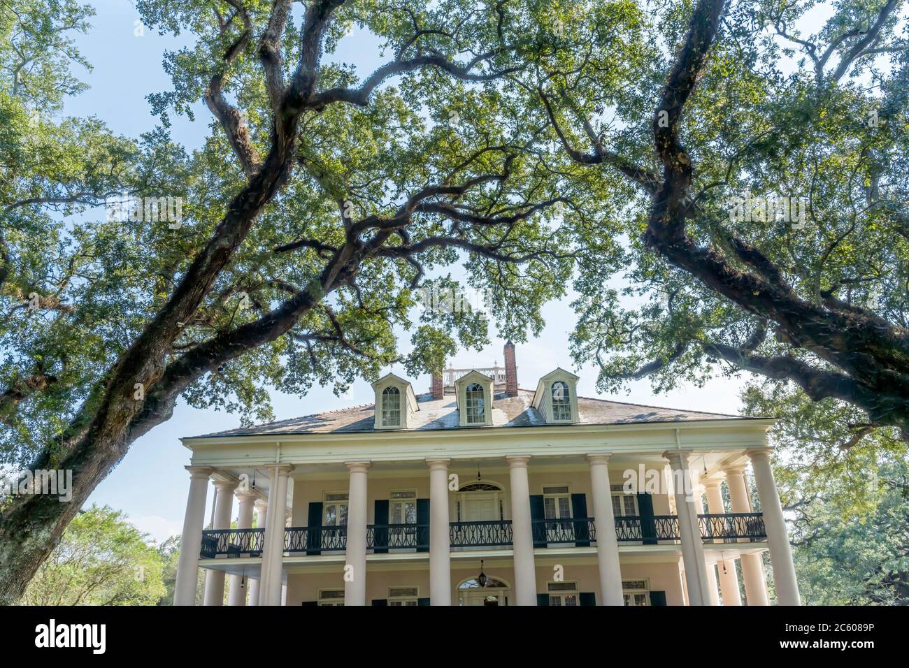 Oak Trees Oak Alley Plantation House Vacherie Saint James Parish Louisiana. Sugar Plantation ...