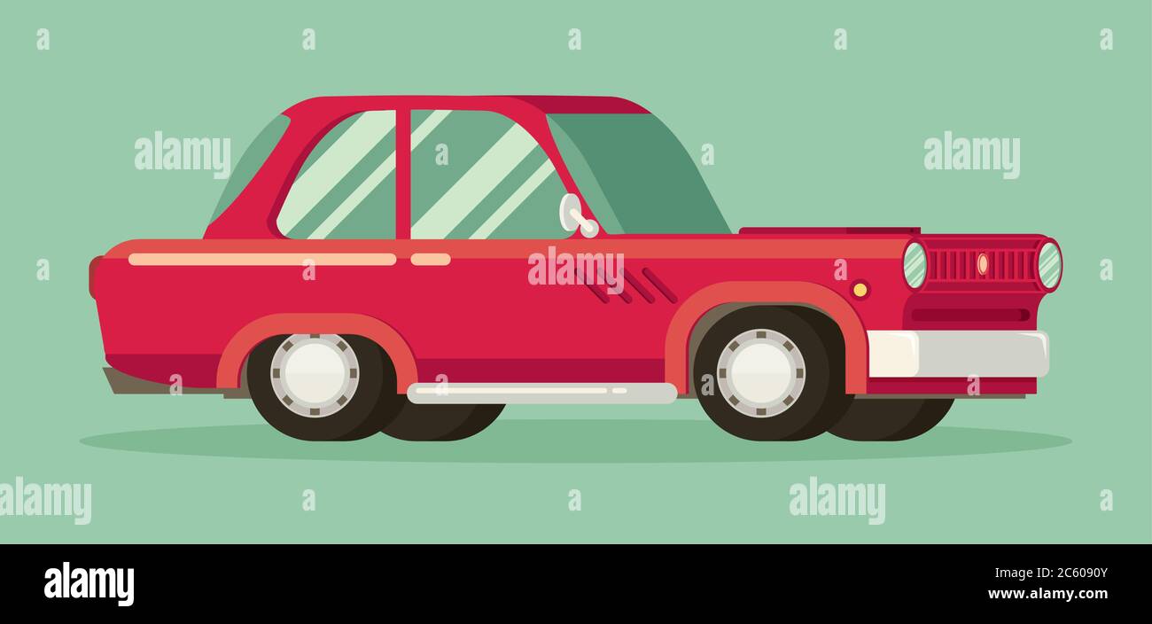 Old car. Flat styled vector illustration Stock Vector Image & Art - Alamy