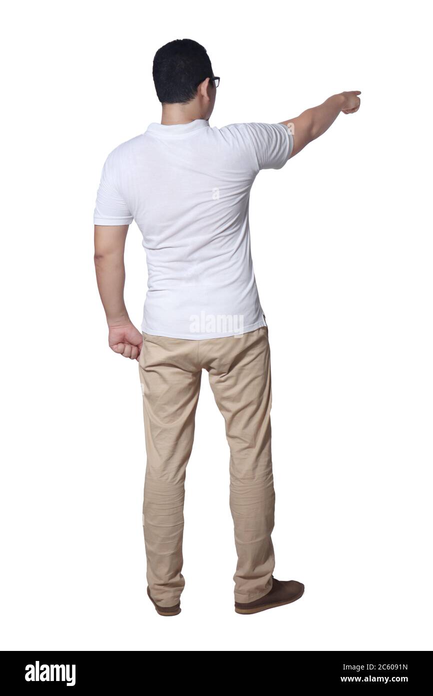 Premium Photo | A boy wears a white polo shirt with khaki pants.