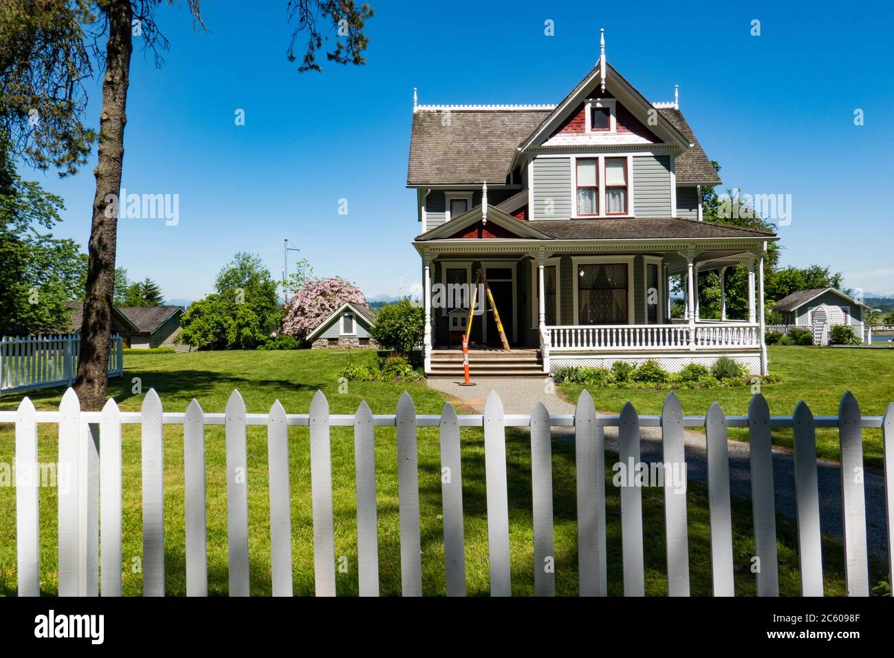 Historic Stewart Farm house in Elgin Heritage Park in Surrey, BC