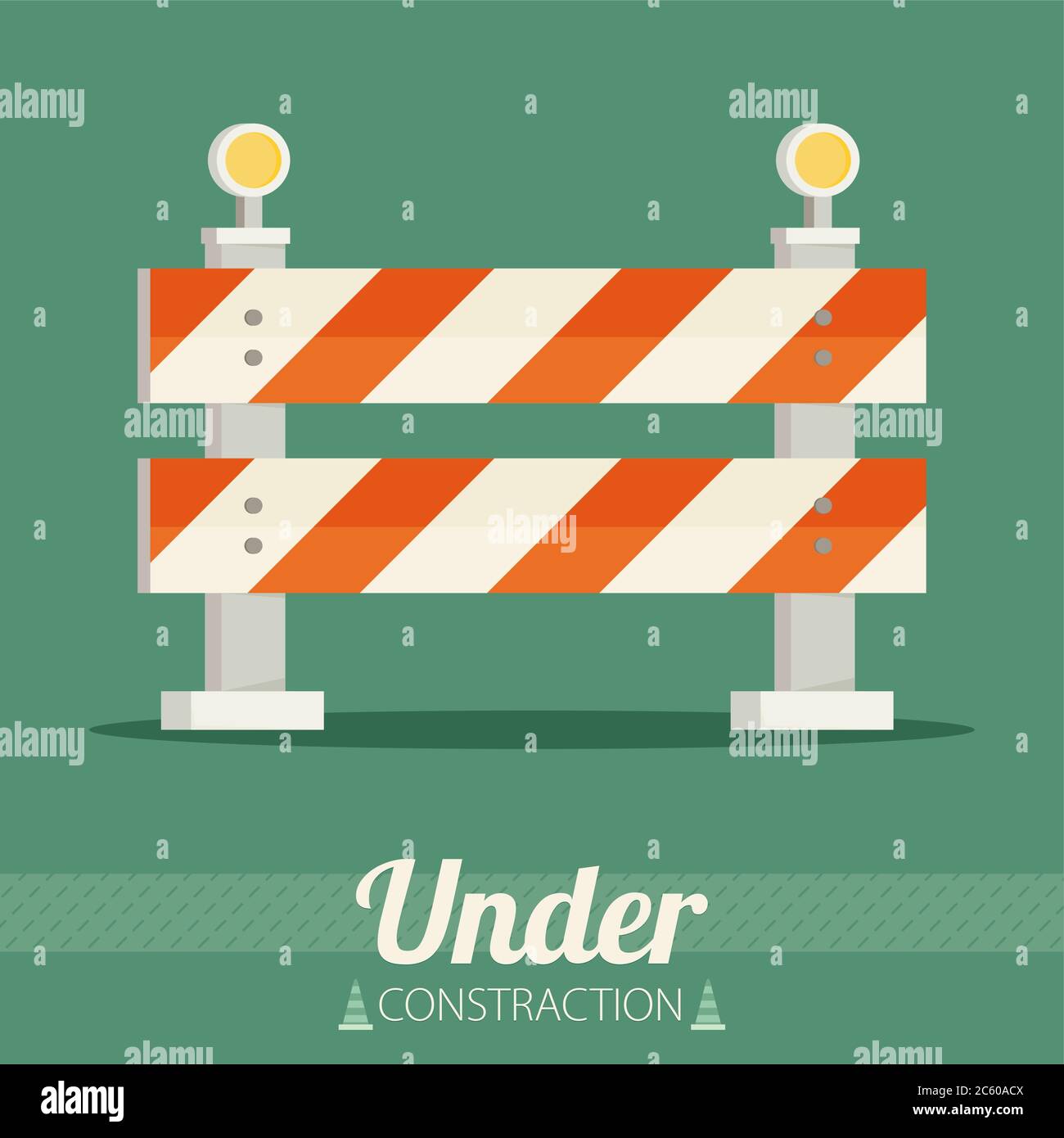 Under construction concept in flat design style, vector illustration ...