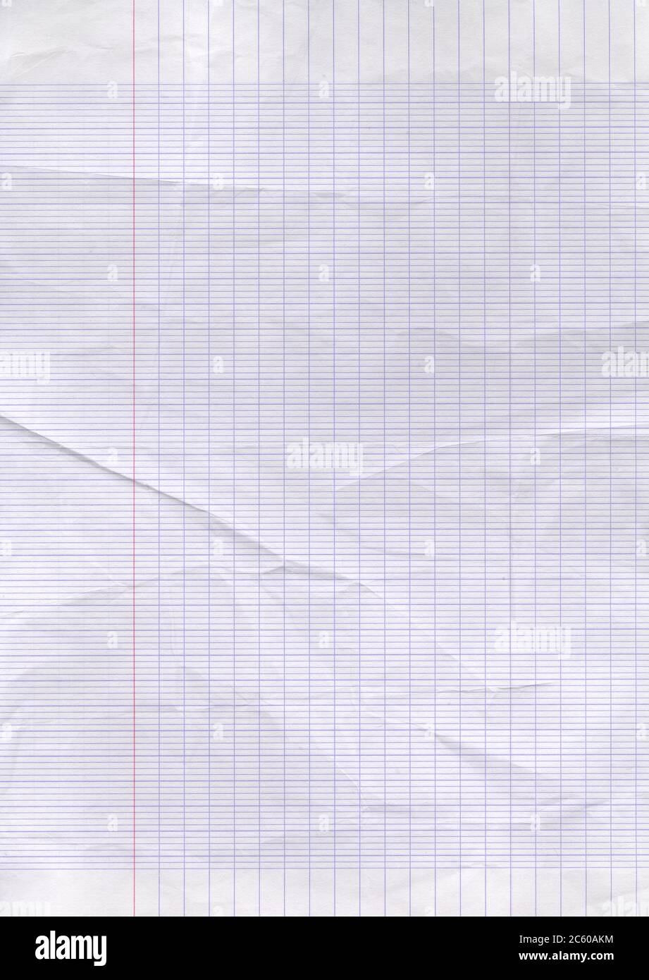 Old worn lined paper sheet texture background. Stock Photo