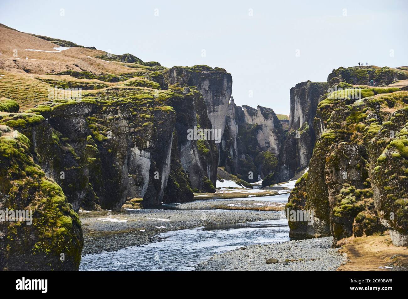 Canyon of Fjadrargljufur in Katla Geopark (region of Sudurland, Iceland). Stock Photo