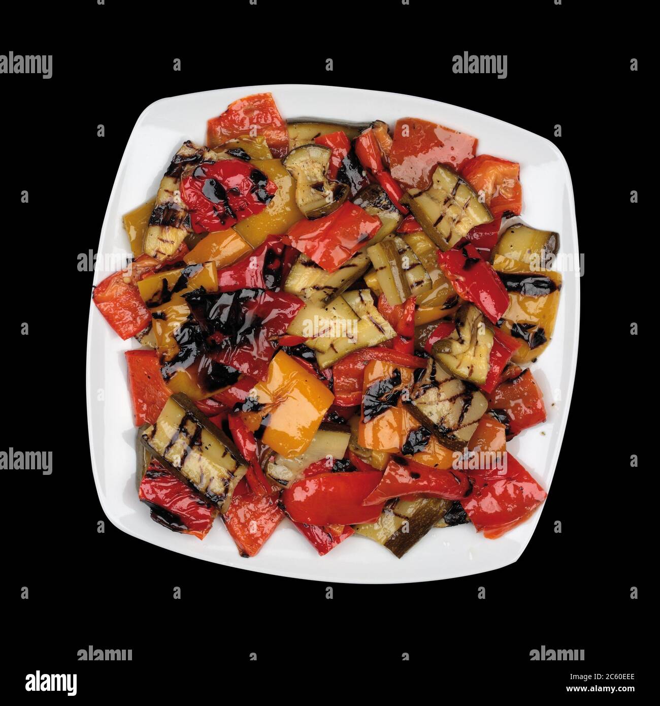 Grilled pepperoni salad. Sicilian Food Stock Photo Alamy