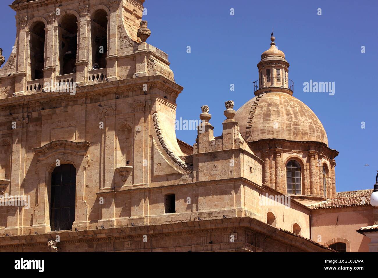 The Mother Church of Grammichele, dedicated to the patron saints Michele and Caterina, overlooks The Mother Church of Grammichele, dedicated to the patron saints Michele and Caterina, overlooks