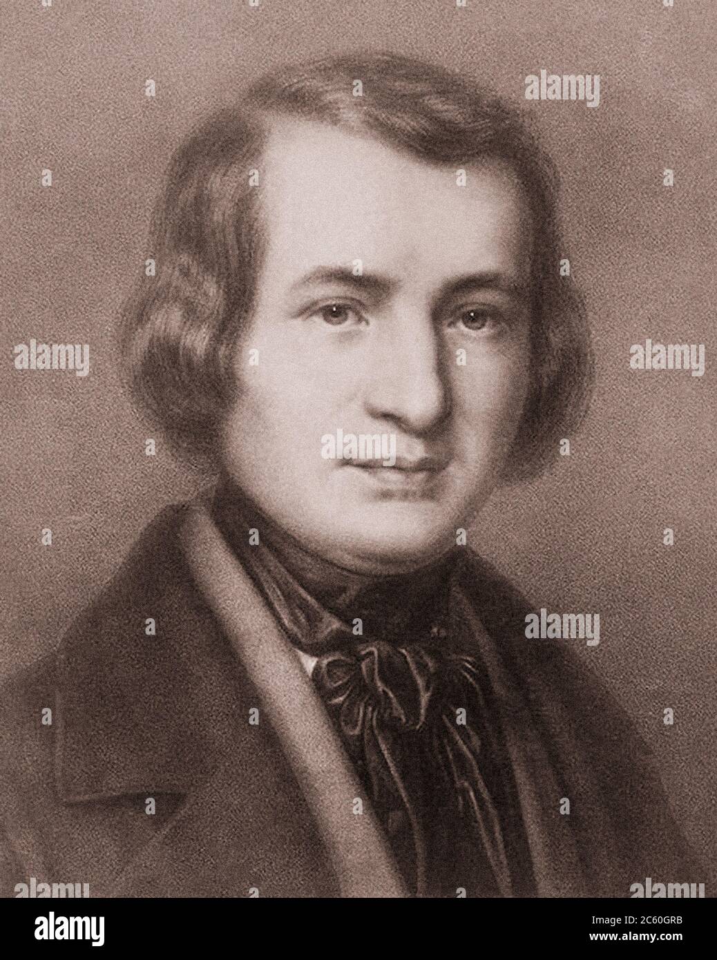 Christian Johann Heinrich Heine (1797 – 1856) was a German poet, writer and literary critic. He is best known outside Germany for his early lyric poet Stock Photo