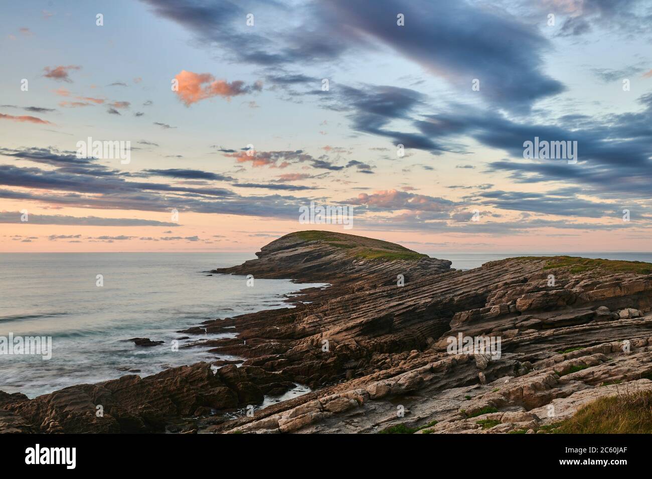 Coastline at Sonabia, Castro Urdiales, Cantabria, Spain, Europe. Stock Photo