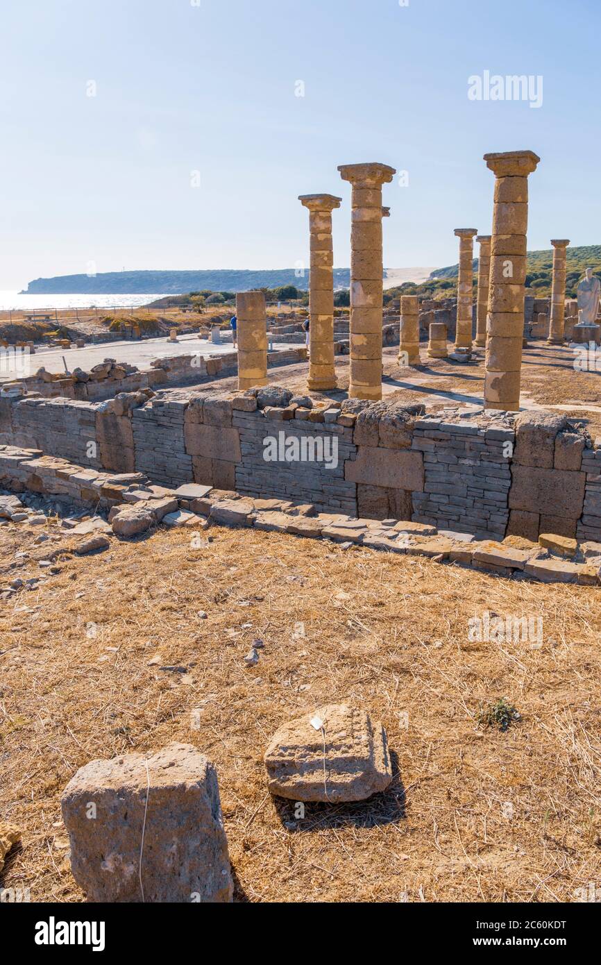 Ruins and museum of a Roman city, Baelo Claudia, Cadiz, Spain on October 10, 2017. Stock Photo
