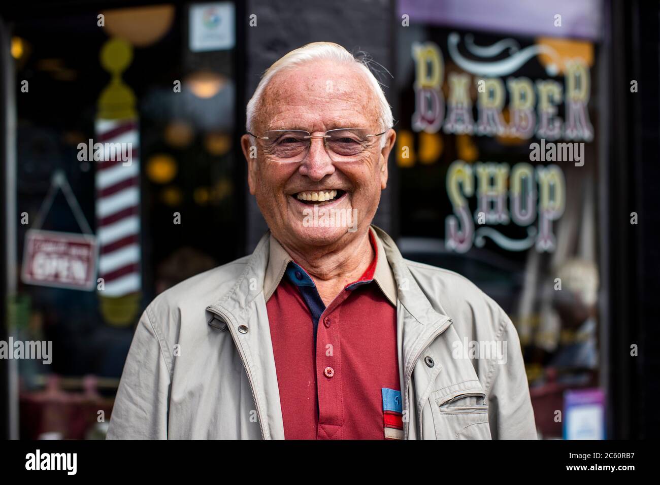 Jim Murphy after having his cut at Cambridge on Belfast's