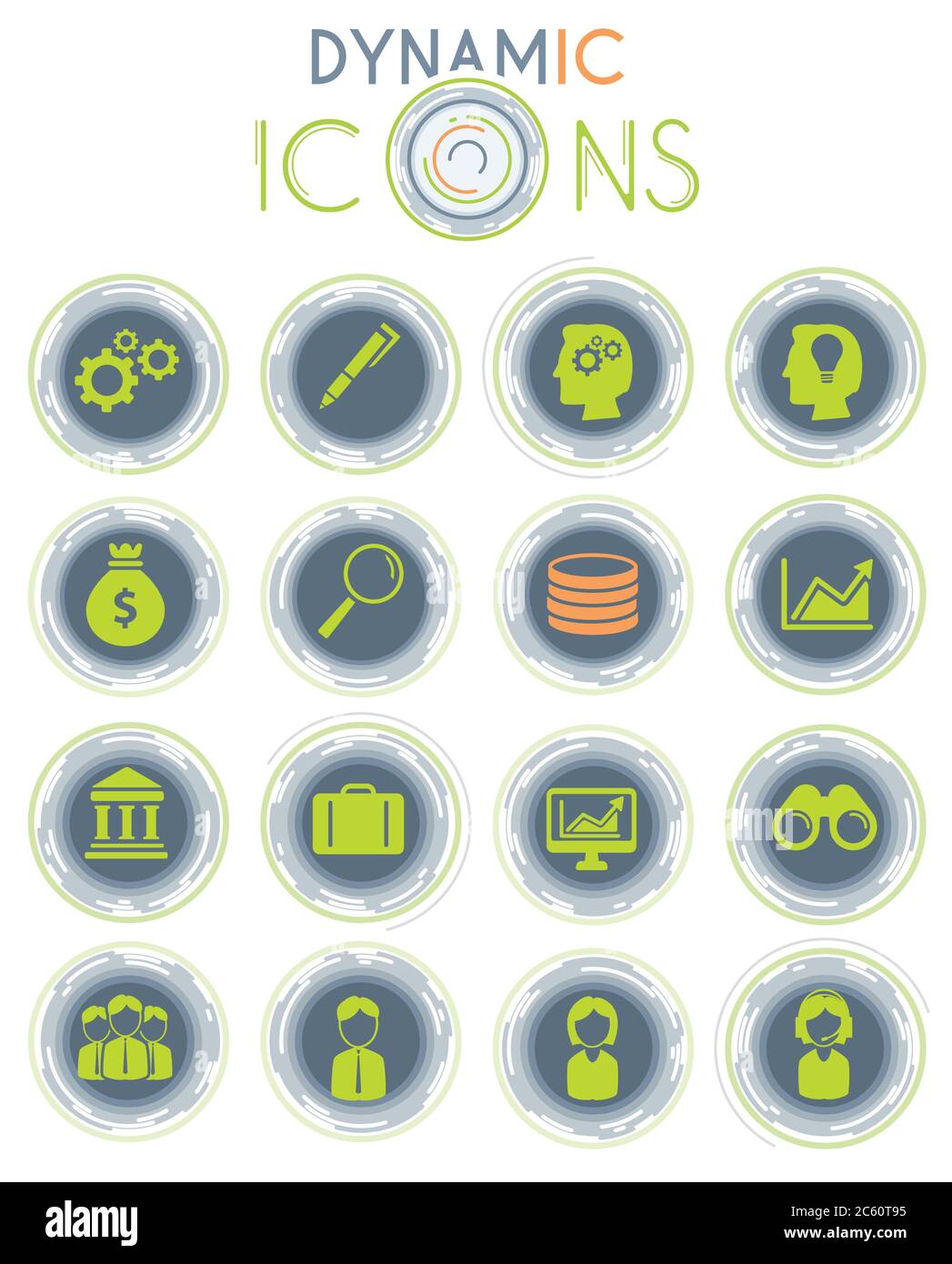 Office dynamic icons Stock Vector Image & Art - Alamy