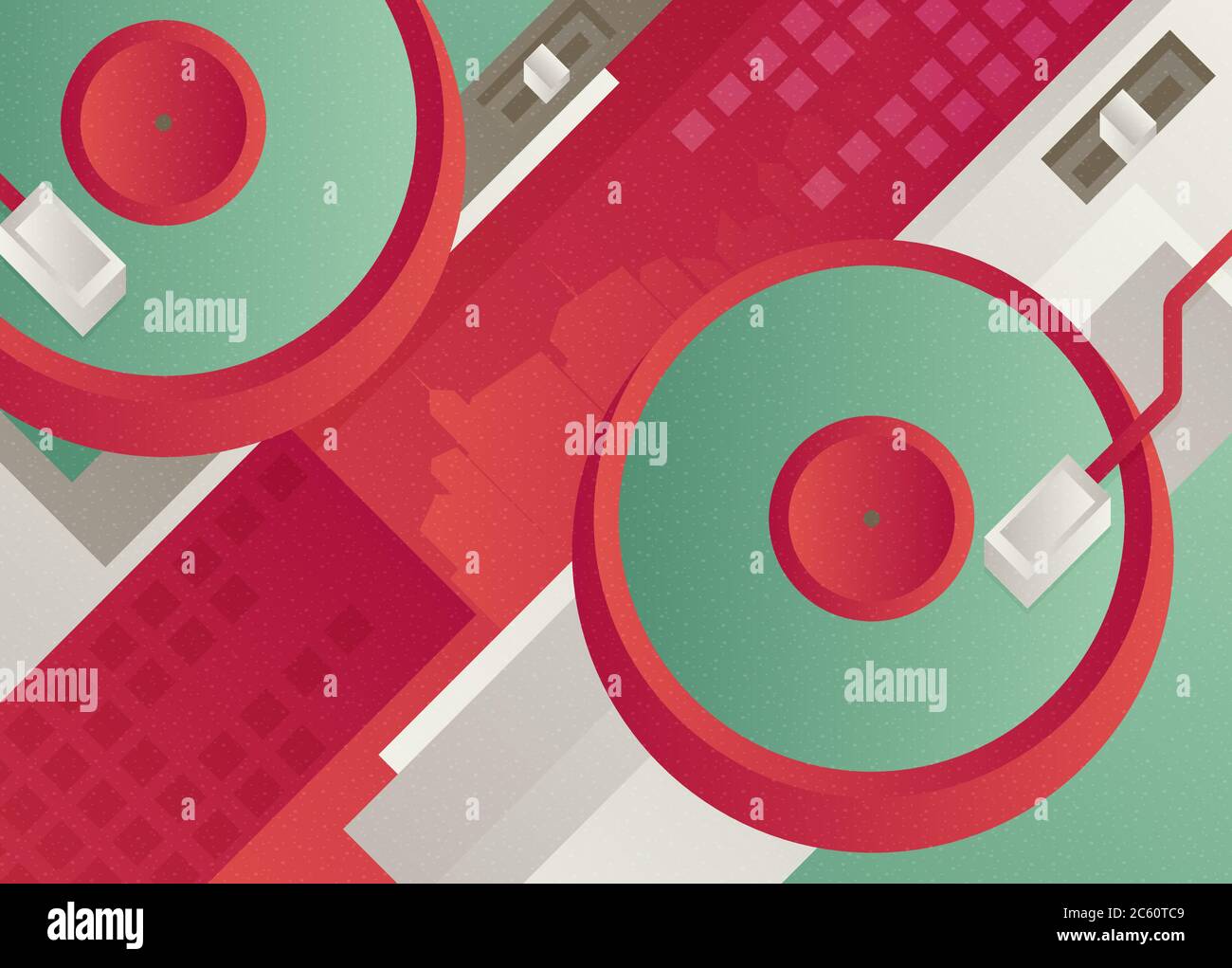 Designed modern DJ music banner. Vector illustration. Stock Vector