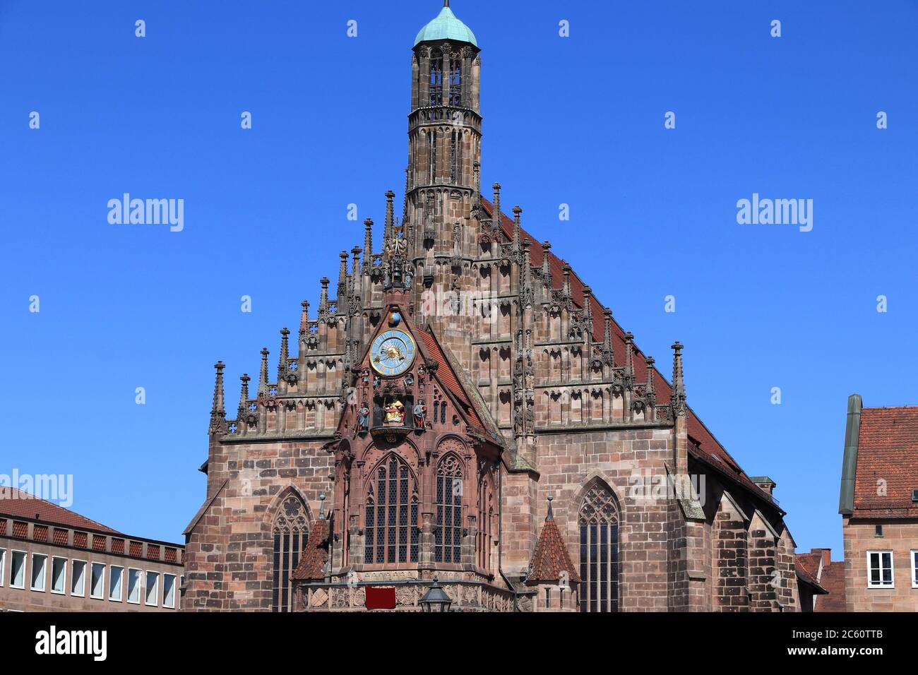 Nuremberg, Germany. Frauenkirche (Church of Our Lady). German landmark. Stock Photo
