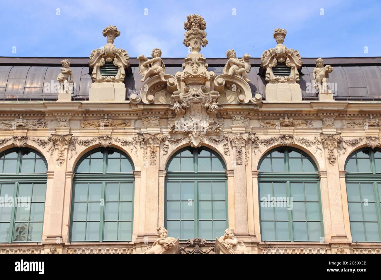 Zwinger Palace in Dresden, Germany. Baroque German landmark. Stock Photo