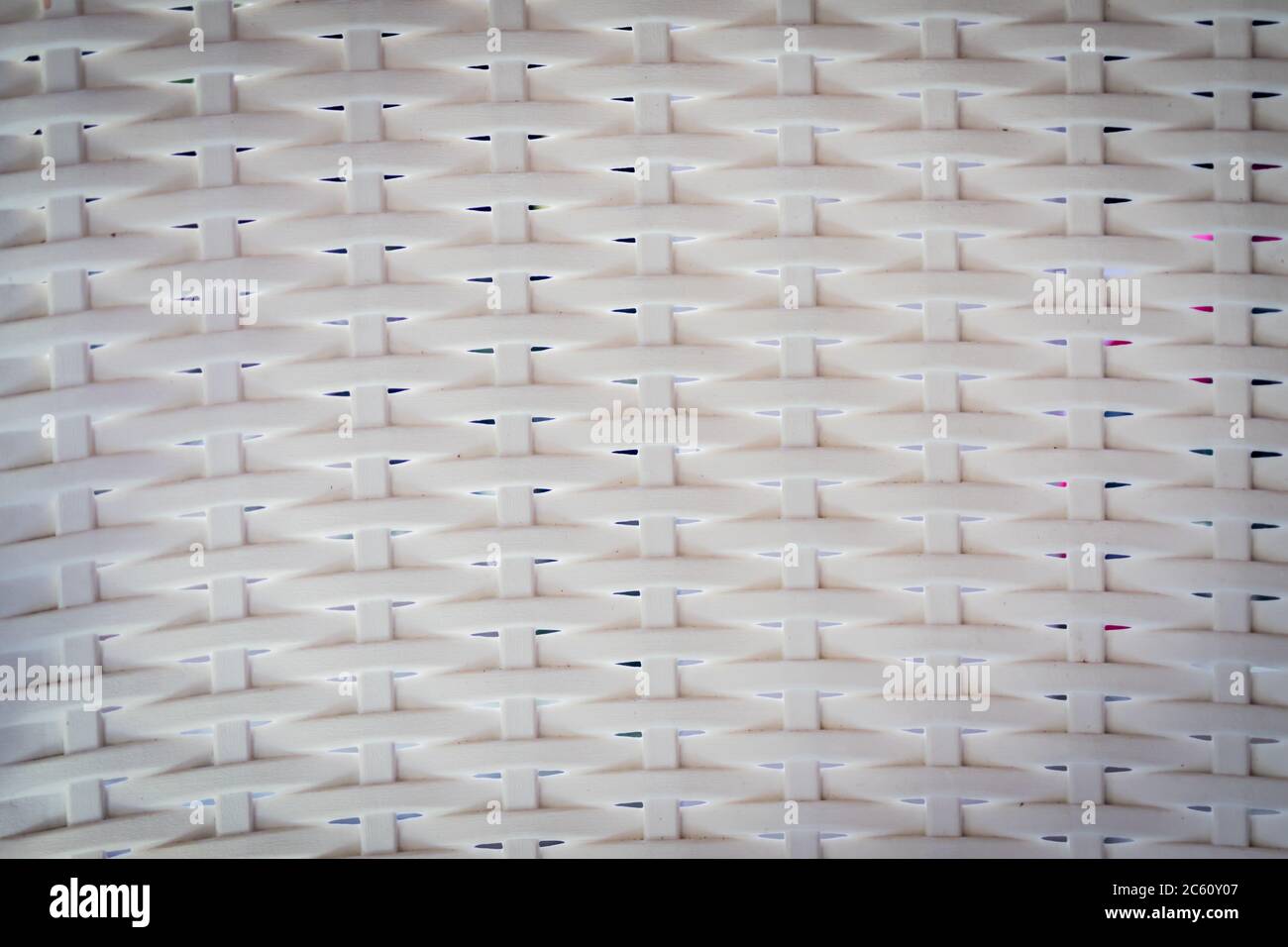 white plastic rattan background texture Stock Photo
