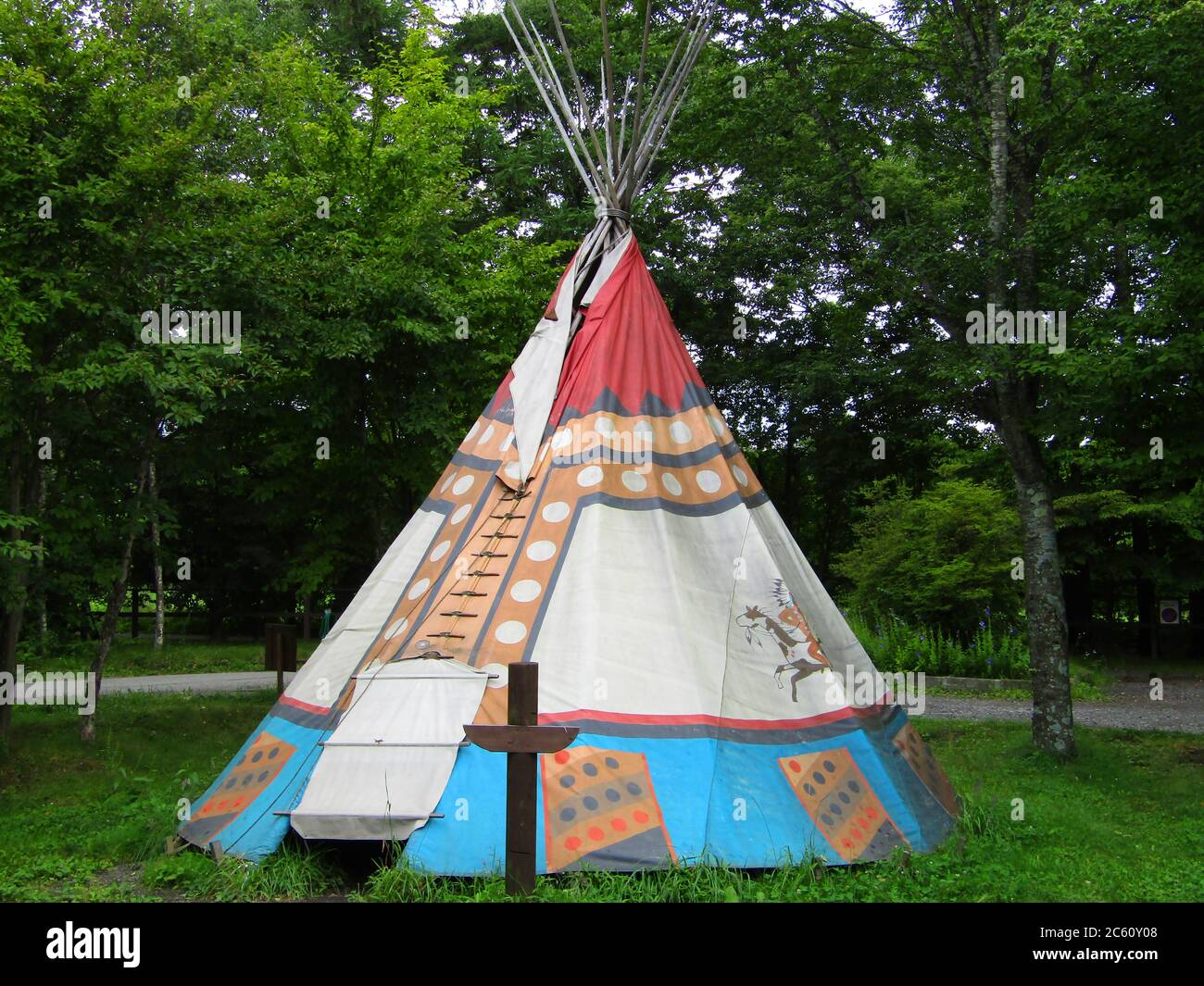 Indian camping tent Stock Photo