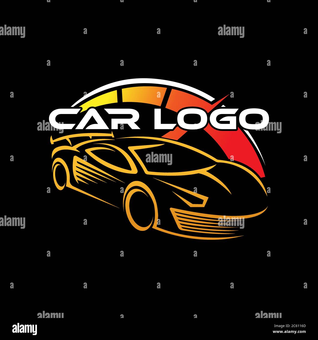 Auto Car Logo icon Vector Illustration template. Modern Sport Car vector logo icon silhouette design. Auto Car logo vector illustration for car repair Stock Vector