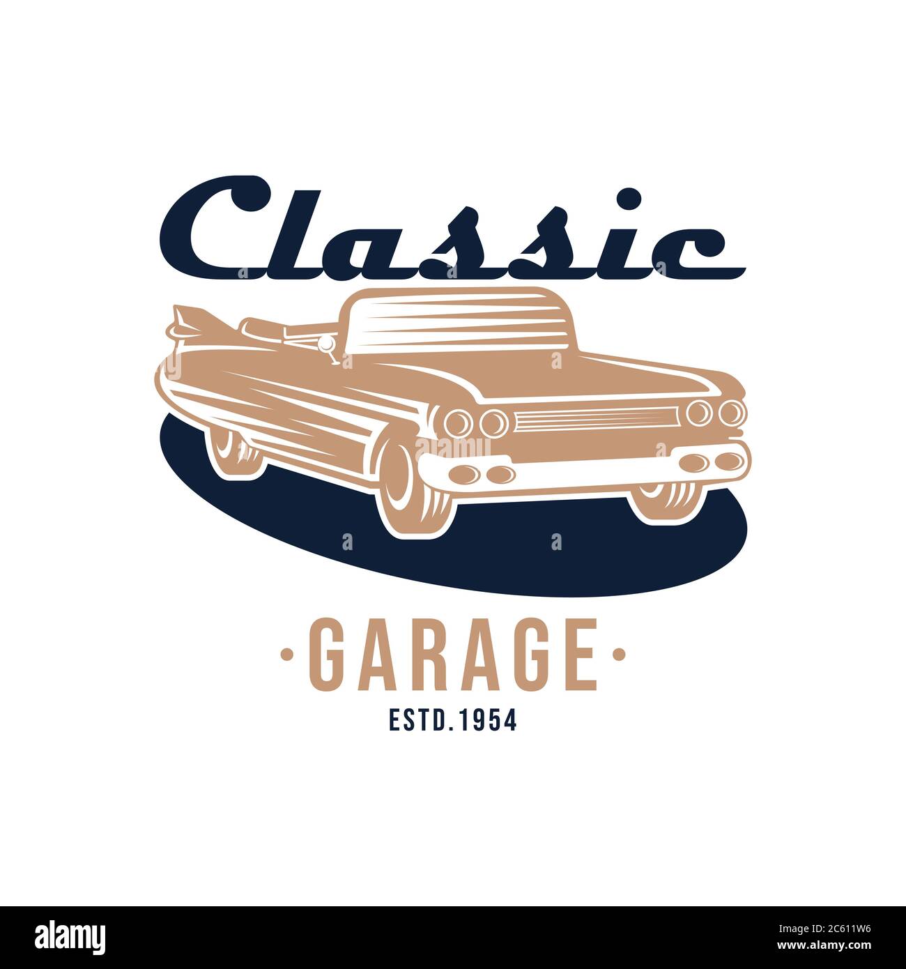 Classic Car Logo Badge And Emblem Vector Illustration Vintage Classic