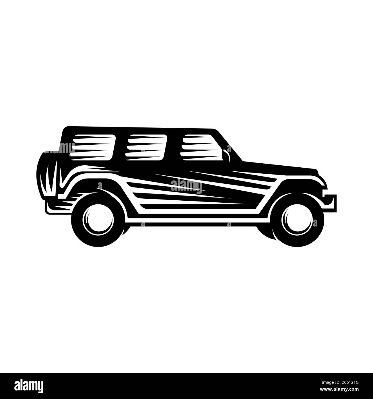 Offroad Car Adventure Logo Vector Illustration. Offroad suv Car vector