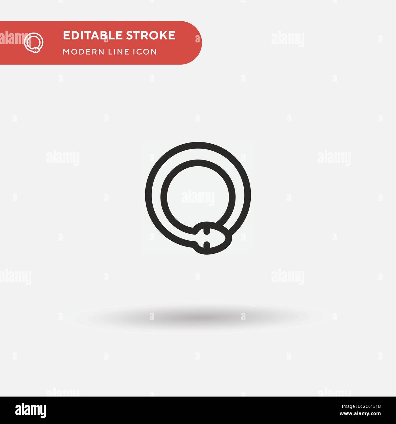 Ouroboros Simple vector icon. Illustration symbol design template for web mobile UI element. Perfect color modern pictogram on editable stroke. Ouroboros icons for your business project Stock Vector