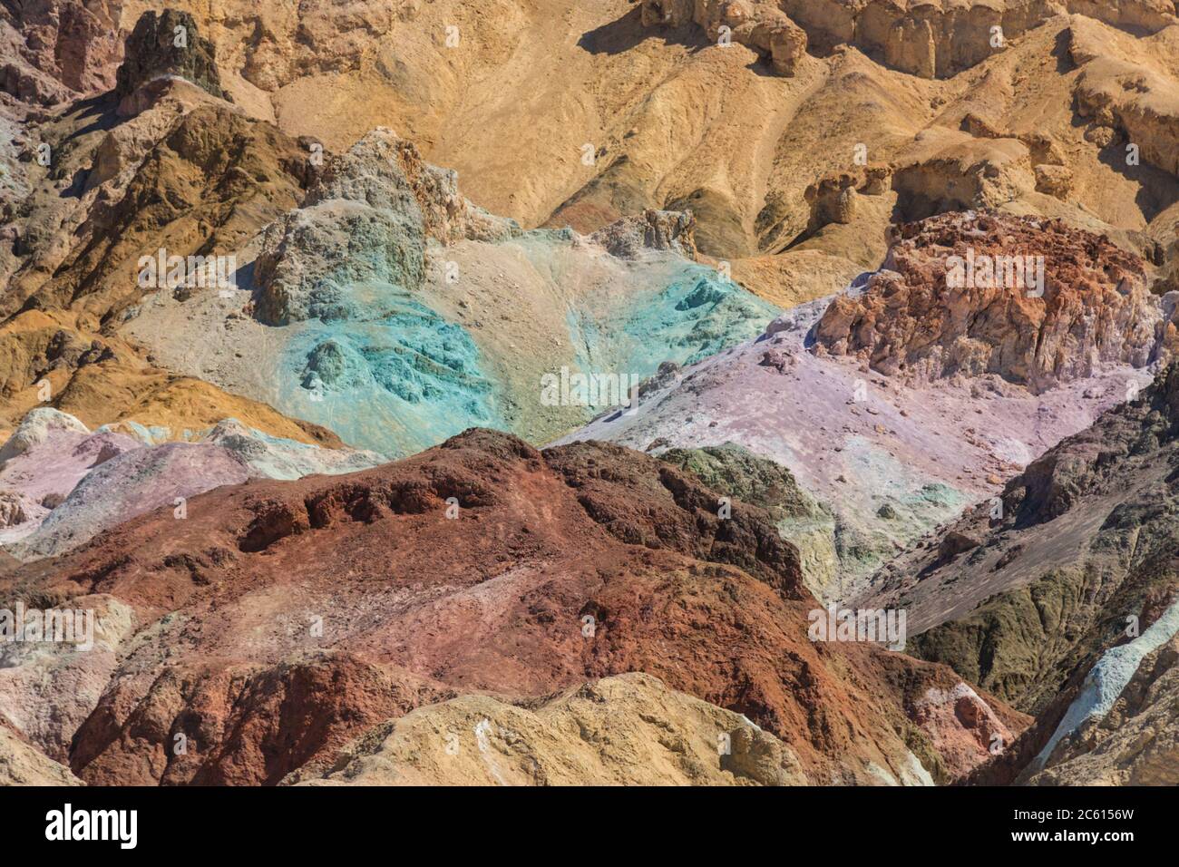 Artists Palette, colourful mineral rock formations, Artists Drive