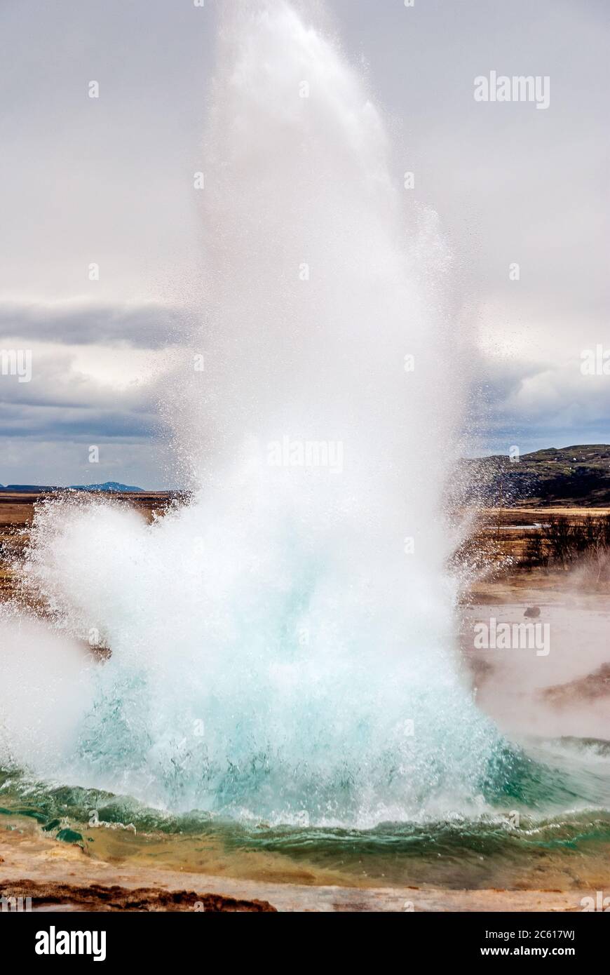 The Great Geysir geothermal hot spring, Iceland Stock Photo - Alamy