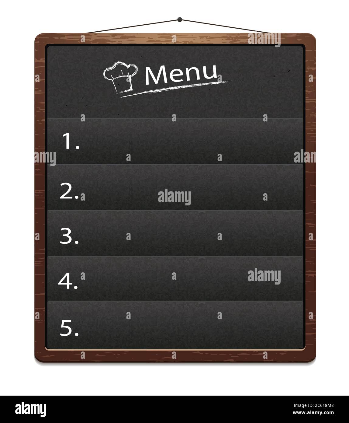 Charkboard for Restaurant Food Menu Stock Vector