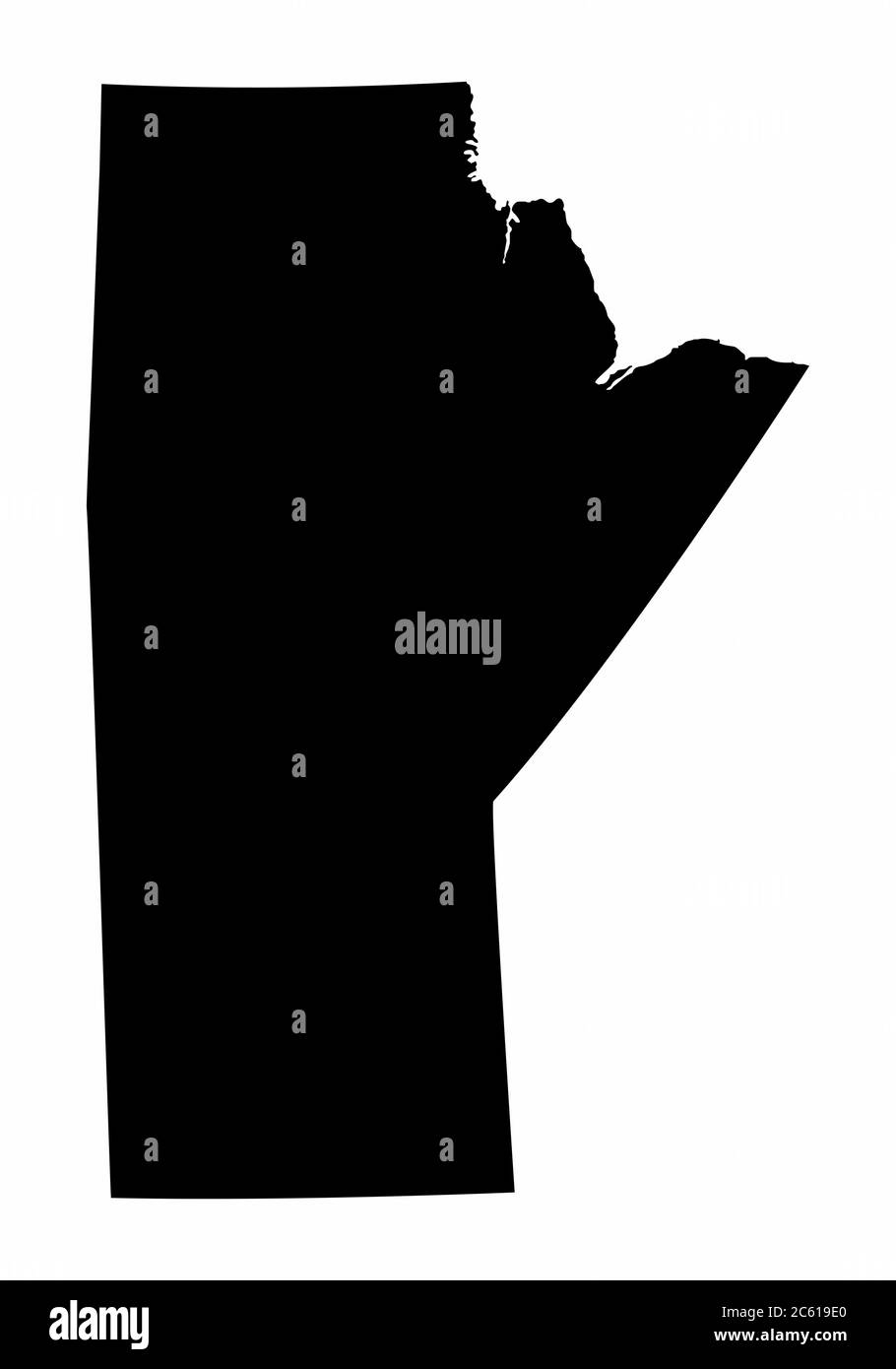 Manitoba province dark silhouette map Stock Vector Image & Art - Alamy