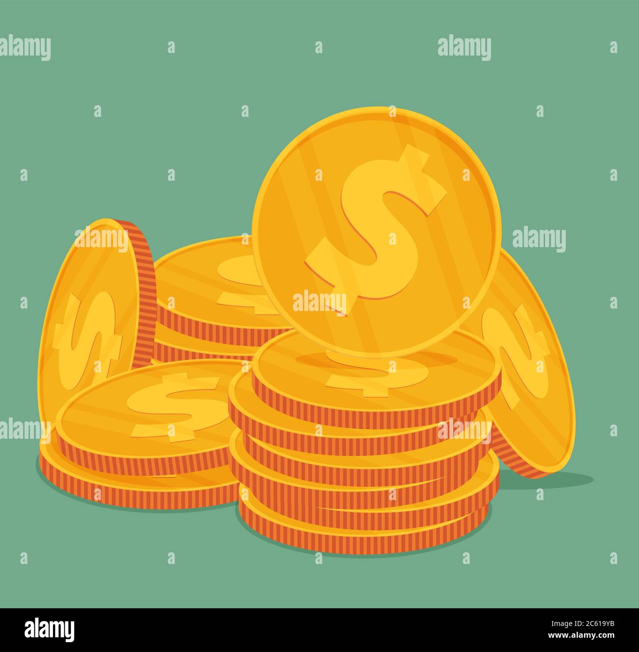 Coins icon. Vector illustration Stock Vector Image & Art - Alamy