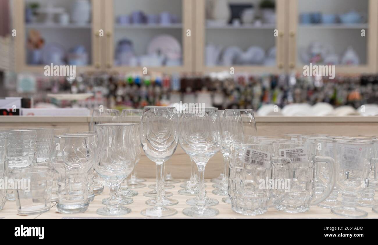 crystal transparent expensive glasses closeup Stock Photo Alamy