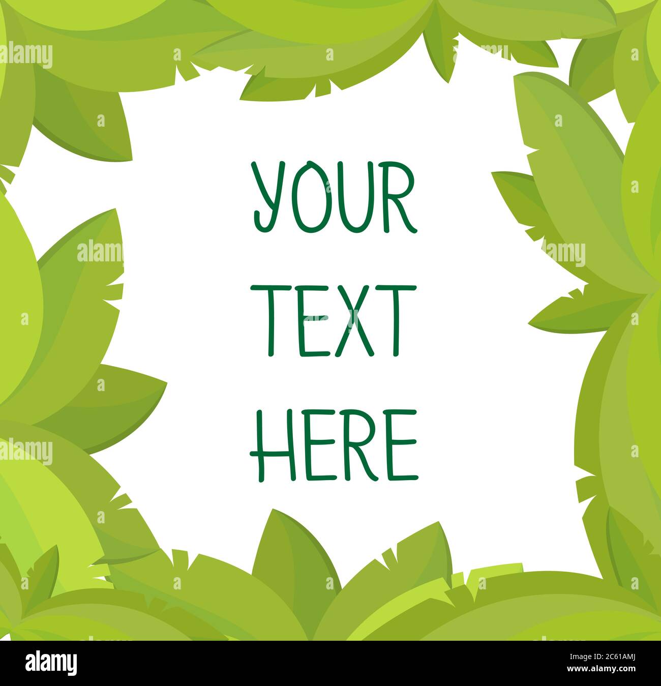 Vector flat leaves frame. Flat vector Stock Vector Image & Art - Alamy