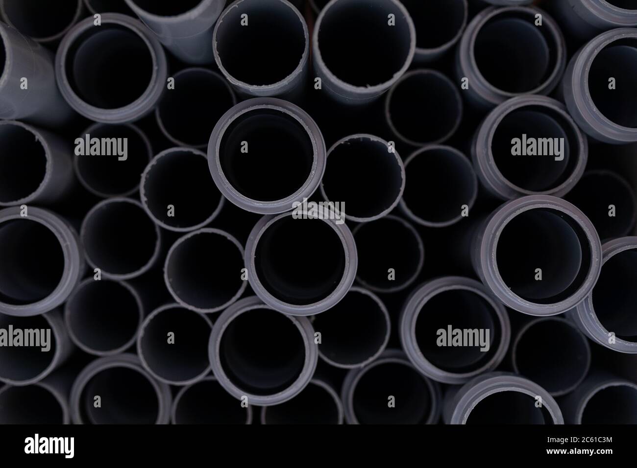 closeup polyvinyl black chloride pipes Stock Photo Alamy