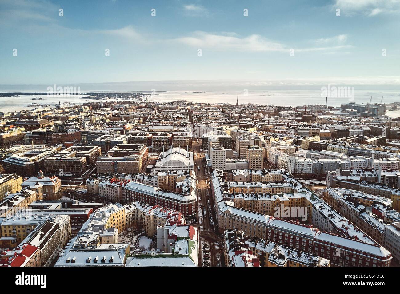Aerial View of Helsinki, Finland. Stock Photo