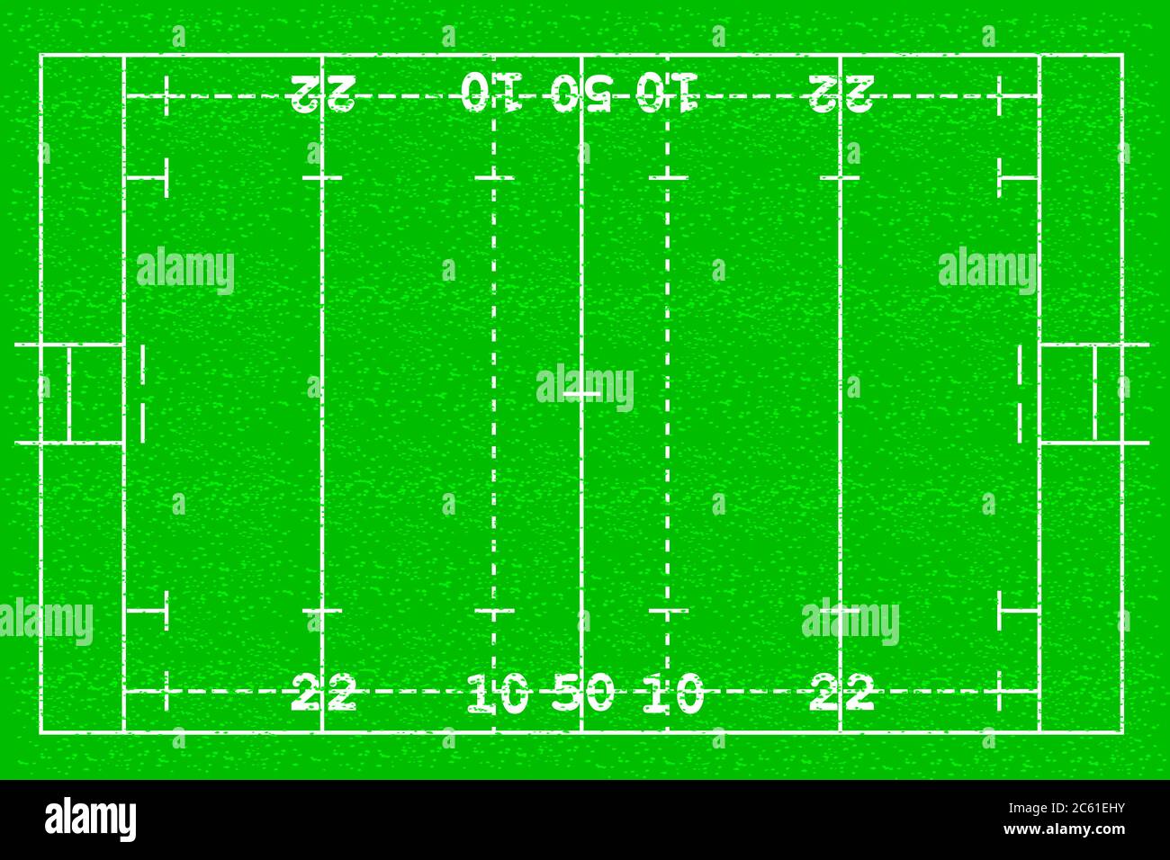 Rugby football field background Football grass field vector illustration layout Stock Vector
