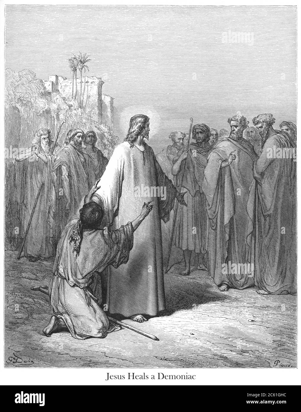 jesus-heals-demoniac-black-and-white-stock-photos-images-alamy