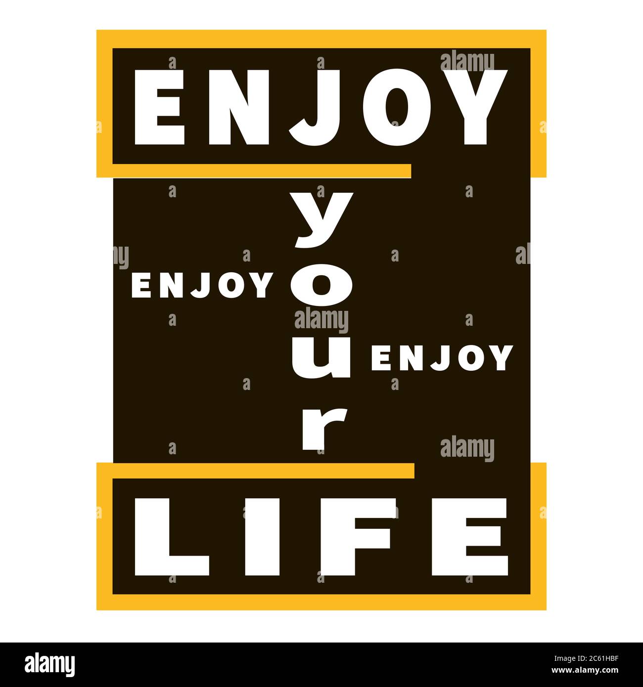 Inspirational motivational quote. Enjoy every moment of life. Simple trendy  design Stock Vector Image & Art - Alamy