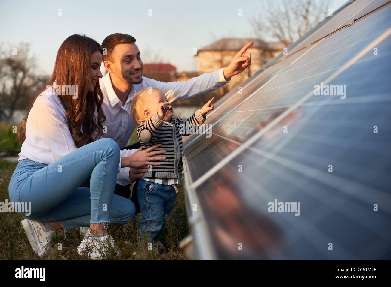 Solar Energy Panel Home Family High Resolution Stock Photography And Images Alamy